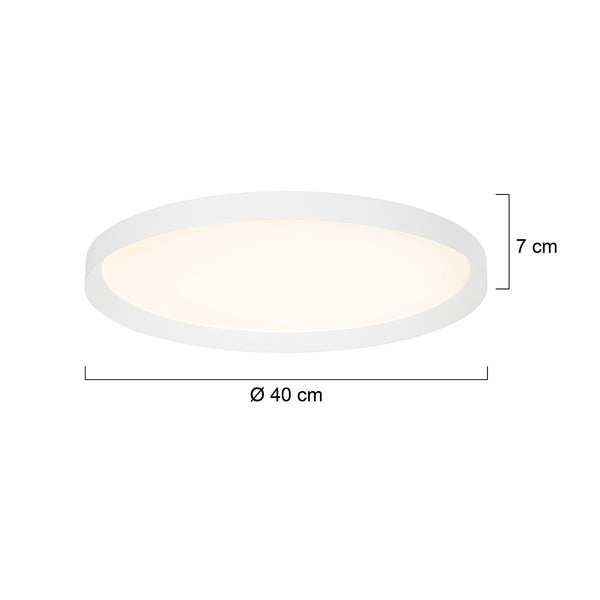 Plafondlamp flady 3685w witte led lamp ø40 cm met uplight