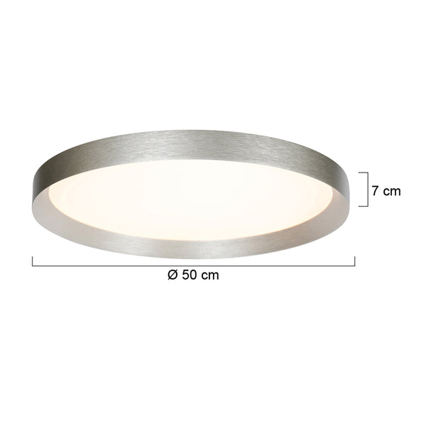 Plafondlamp flady 3686st stalen led lamp ø50 cm met uplight
