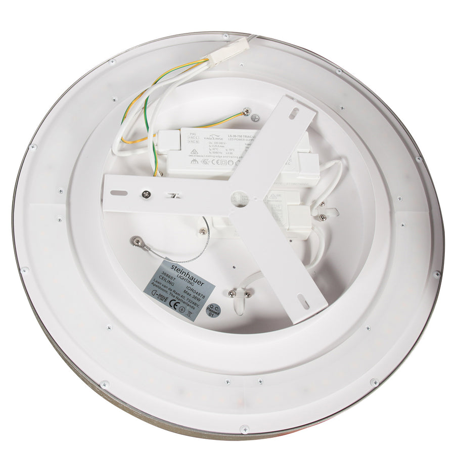 Plafondlamp flady 3686st stalen led lamp ø50 cm met uplight