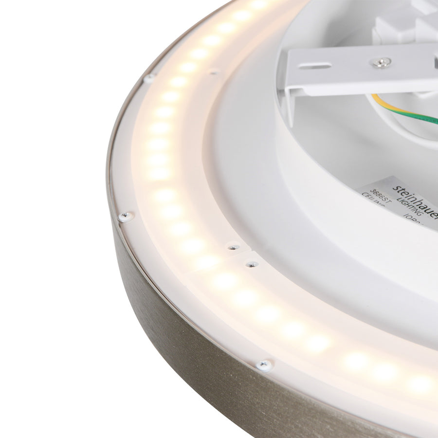 Plafondlamp flady 3686st stalen led lamp ø50 cm met uplight