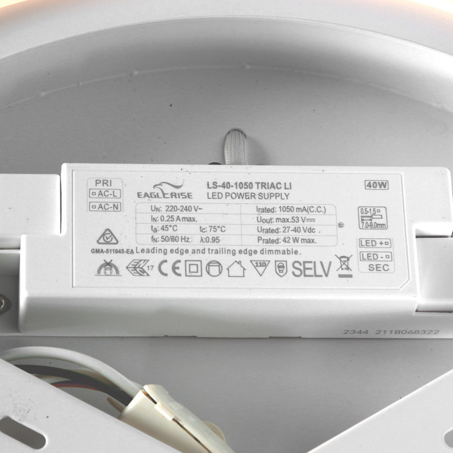 Plafondlamp flady 3686w witte led lamp ø50 cm met uplight