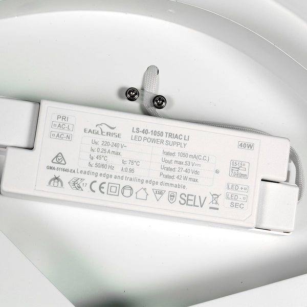 Plafondlamp Flady 3686ZW zwart Ø50 4600 Lumen