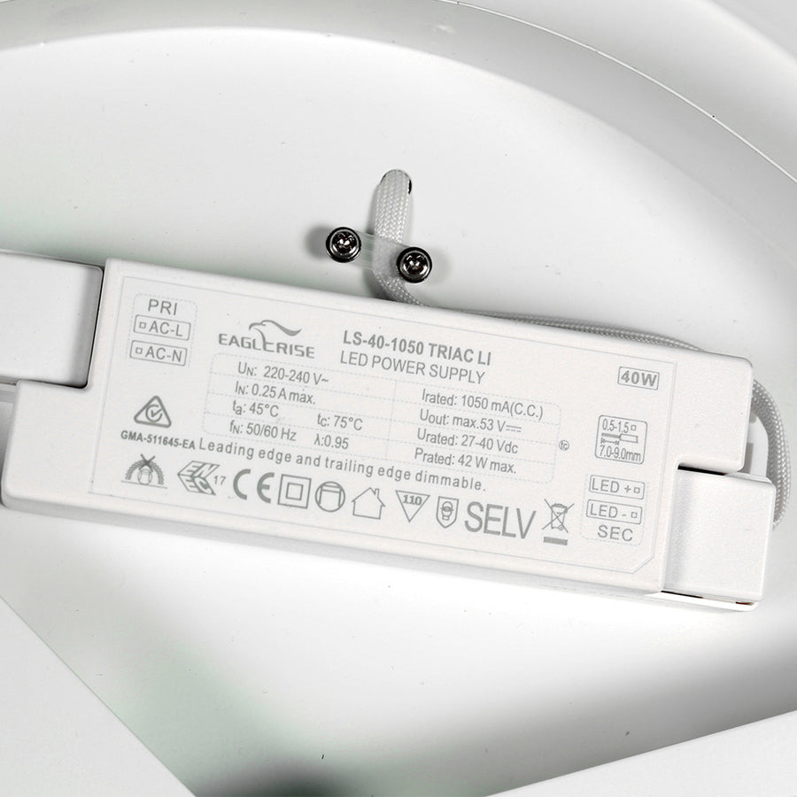 Plafondlamp Flady 3686ZW zwart Ø50 4600 Lumen