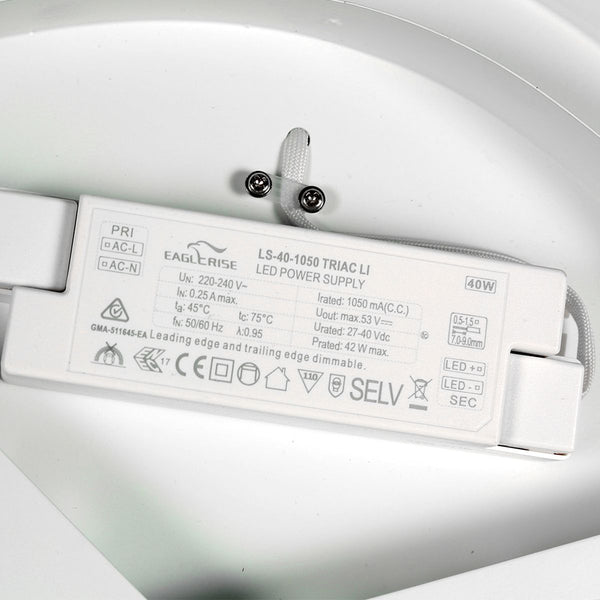 Plafondlamp Flady 3686ZW zwart Ø50 4600 Lumen