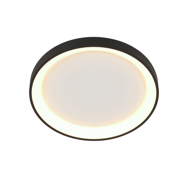 Plafondlamp Ringlede 3690ZW Zwart rond 28 cm dimbaar