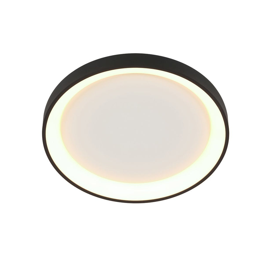 Plafondlamp Ringlede 3690ZW Zwart rond 28 cm dimbaar