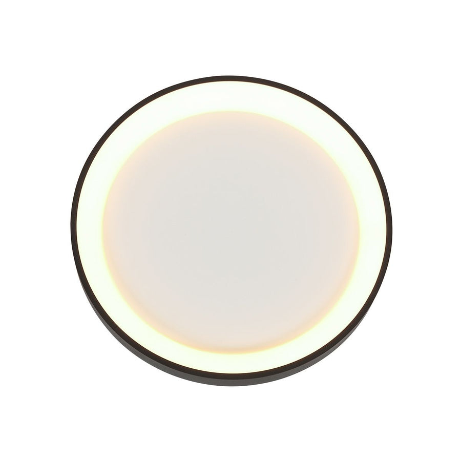 Plafondlamp Ringlede 3690ZW Zwart rond 28 cm dimbaar