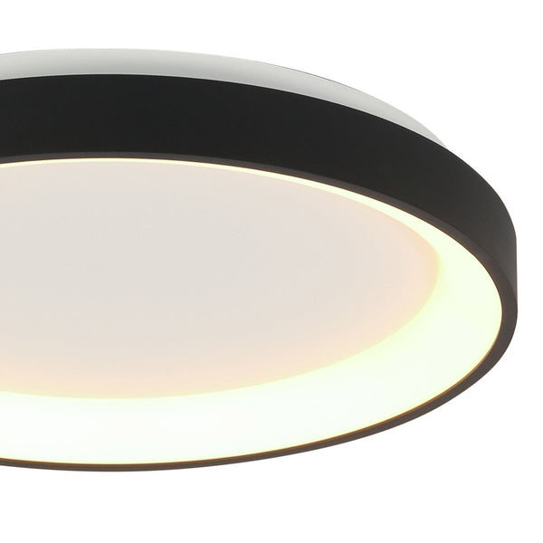 Plafondlamp Ringlede 3691ZW Zwart goed dimbaar