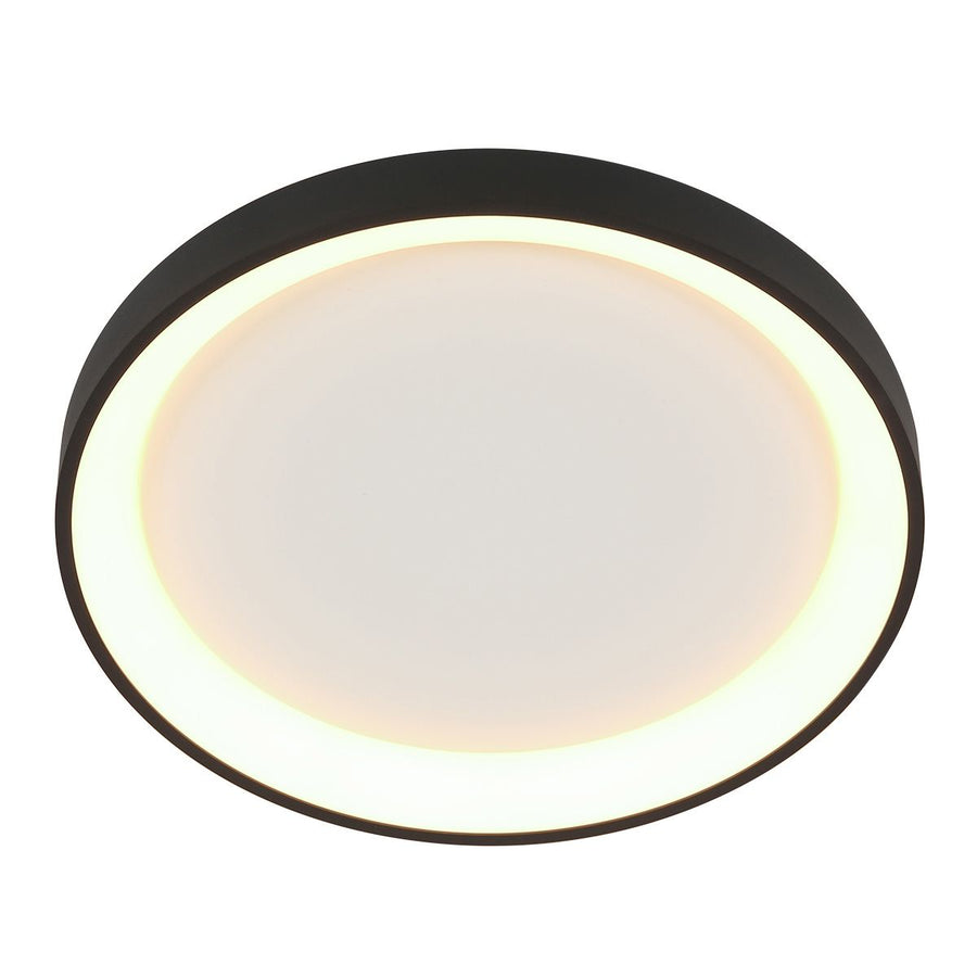 Plafondlamp Ringlede 3691ZW Zwart goed dimbaar
