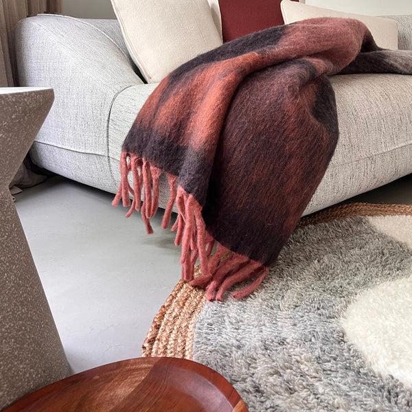 Malagoon plaid zapotec - zacht zwart - 100% gerecycled