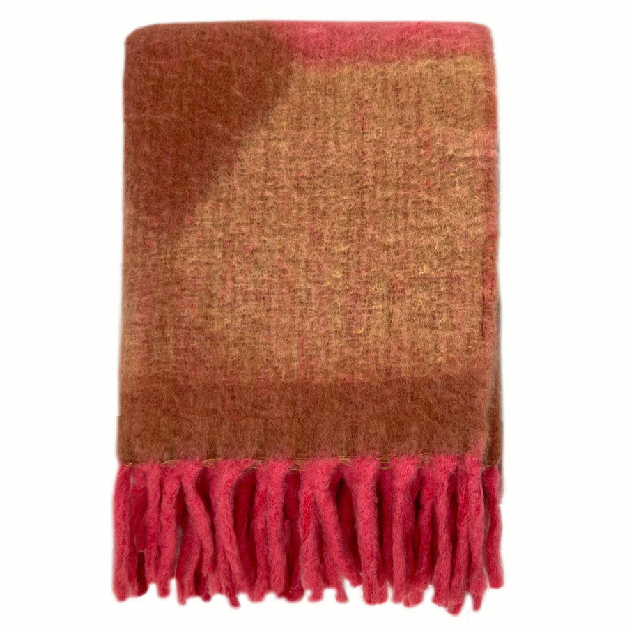 Malagoon plaid zapotec - zachtroze - 100% gerecycled