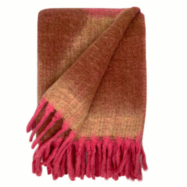 Malagoon plaid zapotec - zachtroze - 100% gerecycled
