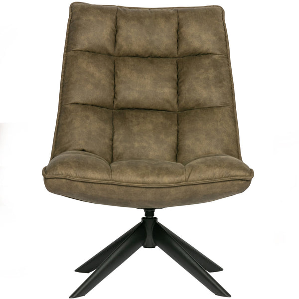 Jouke draaifauteuil leerlook groen