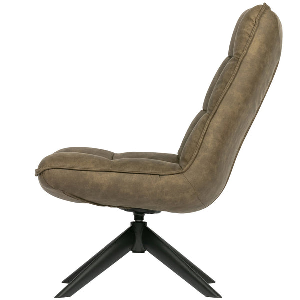 Jouke draaifauteuil leerlook groen