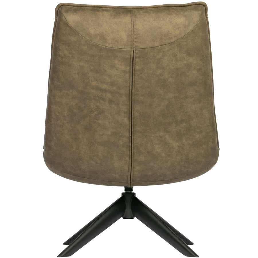 Jouke draaifauteuil leerlook groen