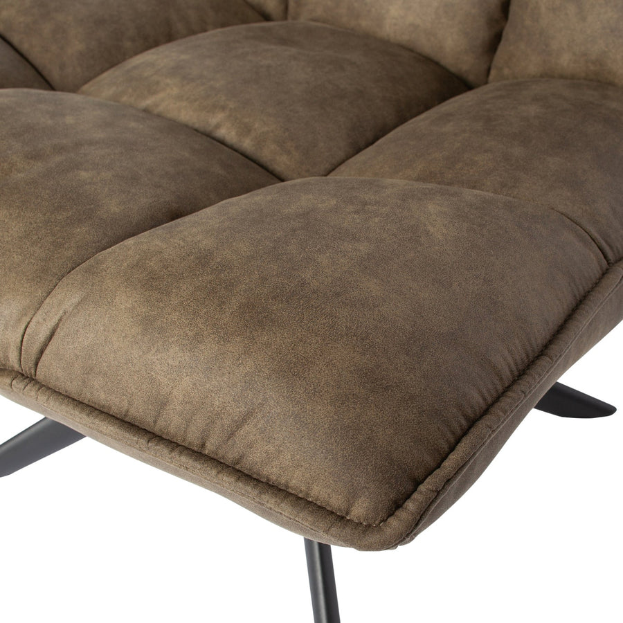 Jouke draaifauteuil leerlook groen