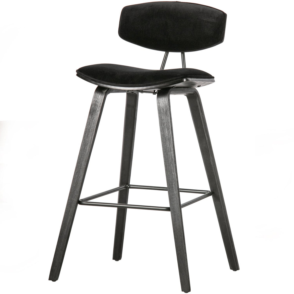 Senn barstoel velvet zwart - set van 2