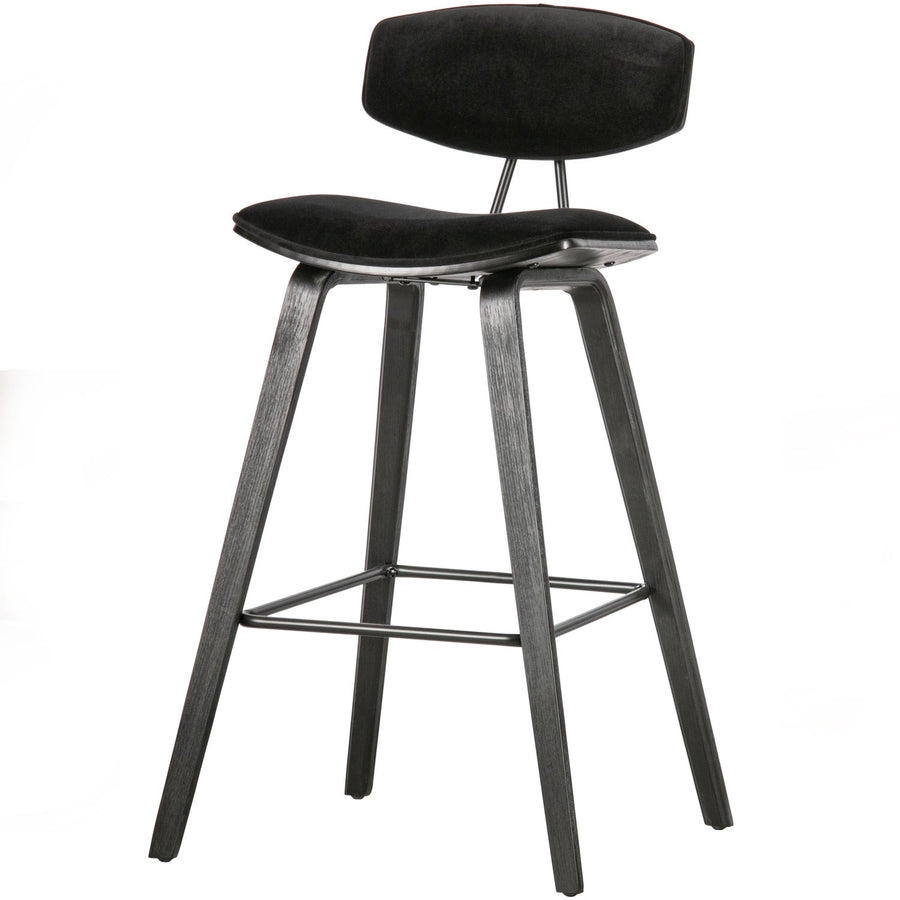 Senn barstoel velvet zwart - set van 2