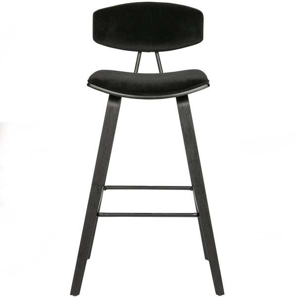 Senn barstoel velvet zwart - set van 2