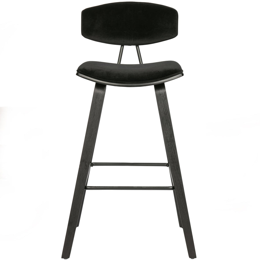 Senn barstoel velvet zwart - set van 2