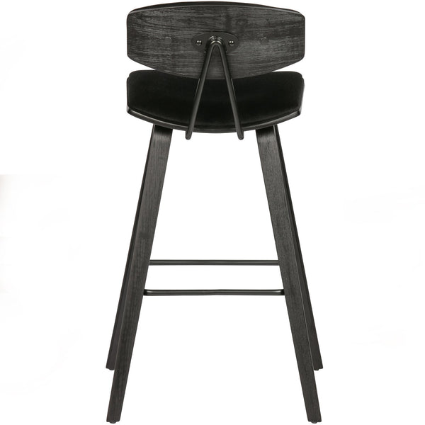 Senn barstoel velvet zwart - set van 2