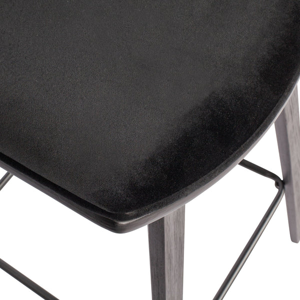 Senn barstoel velvet zwart - set van 2