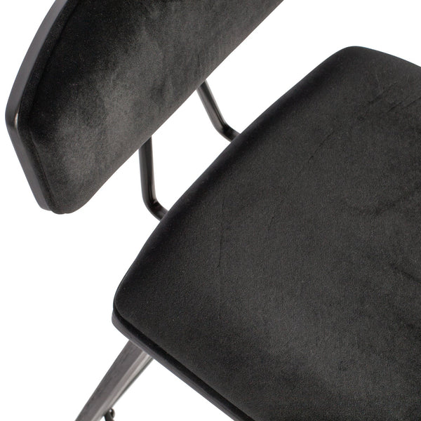 Senn barstoel velvet zwart - set van 2