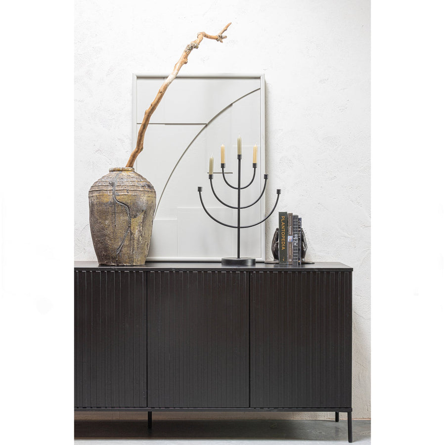 NEW GRAVURE DRESSOIR 200 CM GRENEN ZWART [fsc]