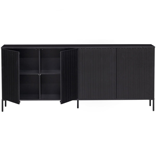NEW GRAVURE DRESSOIR 200 CM GRENEN ZWART [fsc]
