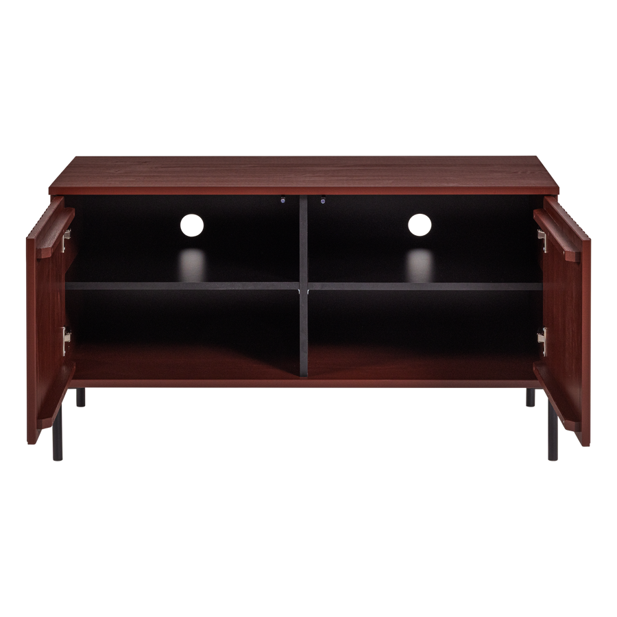 New gravure tv-meubel 100 cm grenen bordeauxrood