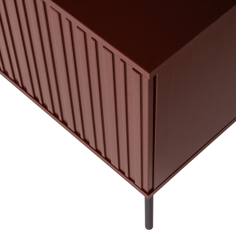 New gravure tv-meubel 100 cm grenen bordeauxrood