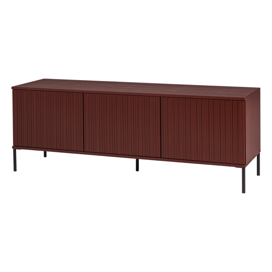 New gravure tv-meubel 150 cm grenen bordeauxrood