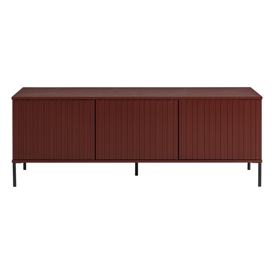 New gravure tv-meubel 150 cm grenen bordeauxrood