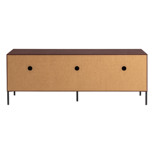 New gravure tv-meubel 150 cm grenen bordeauxrood