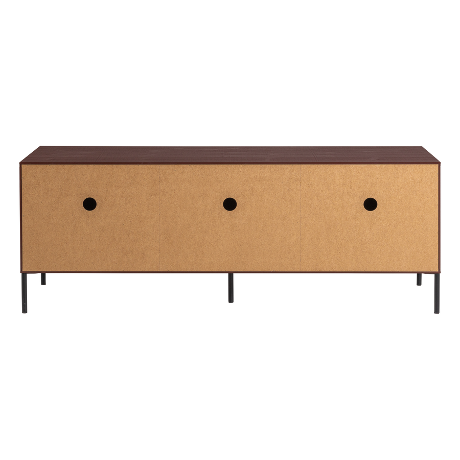 New gravure tv-meubel 150 cm grenen bordeauxrood