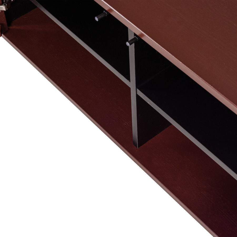 New gravure tv-meubel 150 cm grenen bordeauxrood