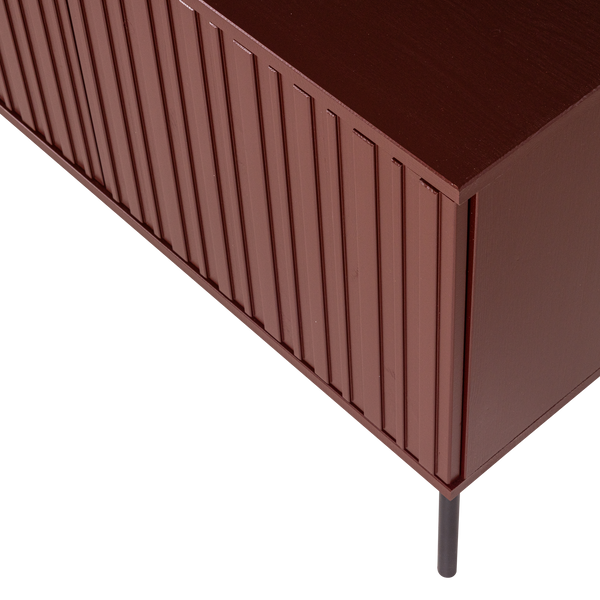 New gravure tv-meubel 150 cm grenen bordeauxrood