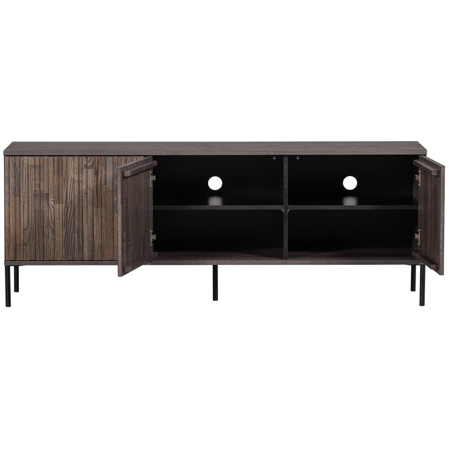New gravure tv-meubel 150 cm essen fineer espresso [fsc]