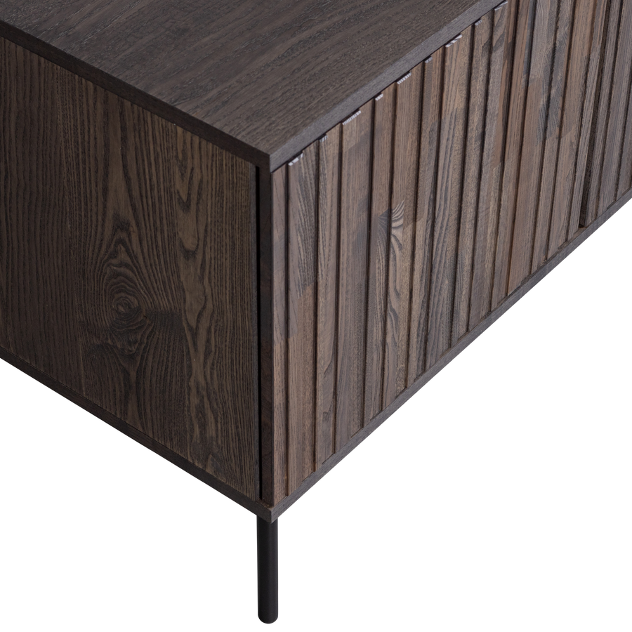 New gravure tv-meubel 150 cm essen fineer espresso [fsc]