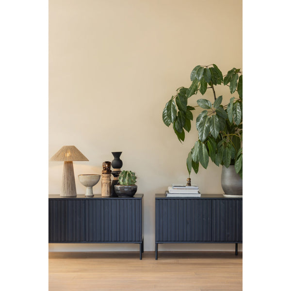 New gravure tv-meubel 150 cm grenen zwart