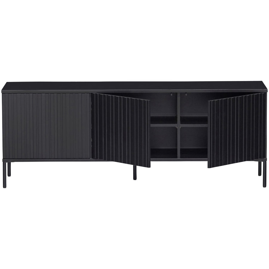 New gravure tv-meubel 150 cm grenen zwart