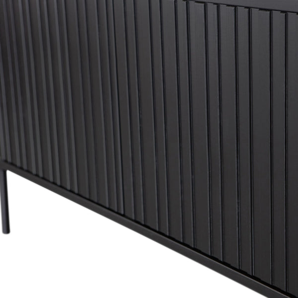 New gravure tv-meubel 150 cm grenen zwart