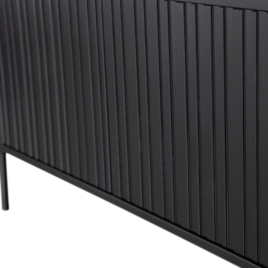 New gravure tv-meubel 150 cm grenen zwart