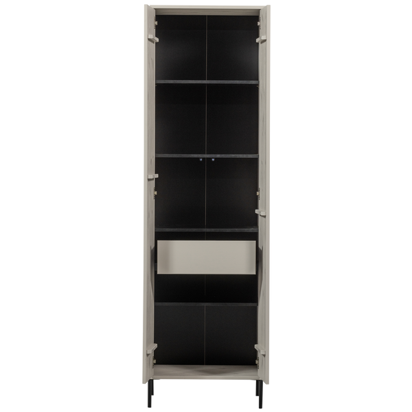 New gravure hoge kast met lade grenen dust [fsc]