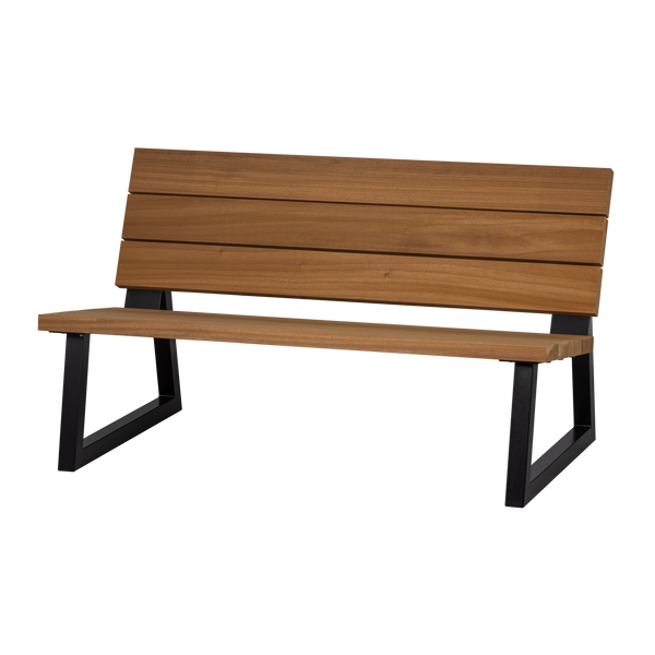 Banco tuinbank ayous hout/metaal naturel