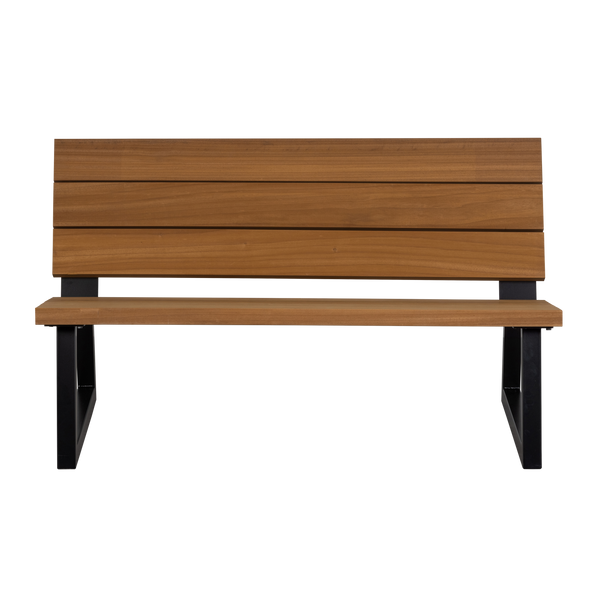 Banco tuinbank ayous hout/metaal naturel