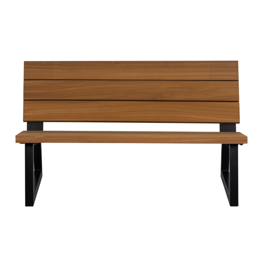 Banco tuinbank ayous hout/metaal naturel
