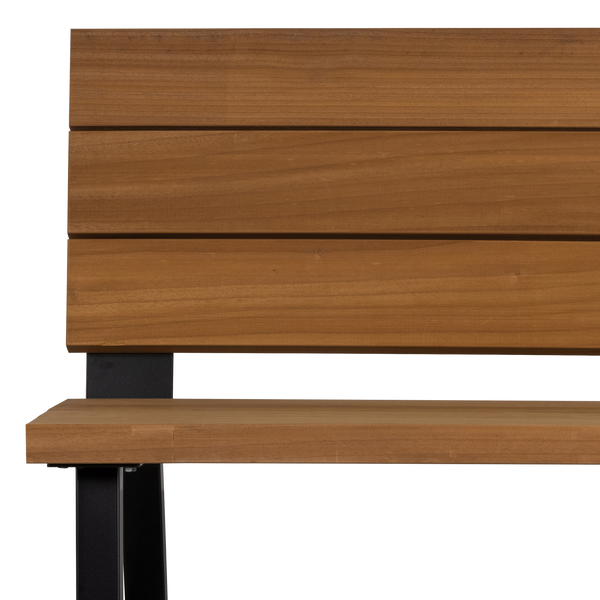 Banco tuinbank ayous hout/metaal naturel