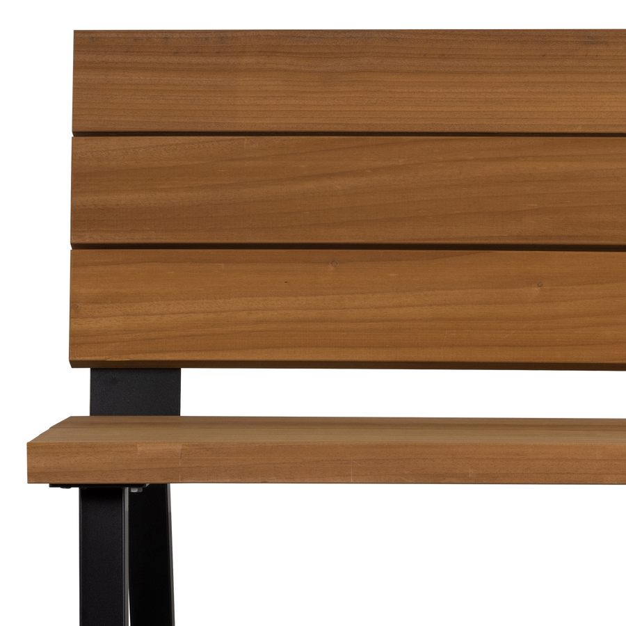 Banco tuinbank ayous hout/metaal naturel