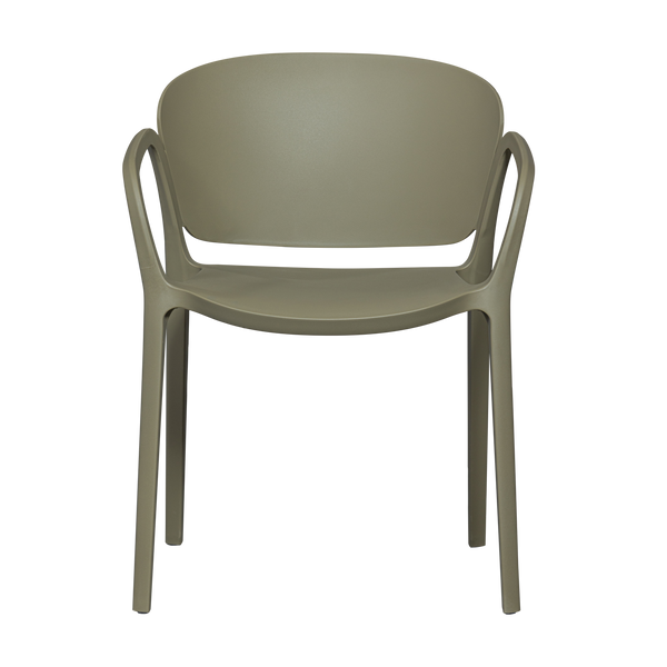 Bent tuinstoel kunststof groen - set van 2